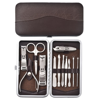 Unlock Salon-Perfect Nails, Your Ultimate 12-Piece Stainless Steel Manicure Set