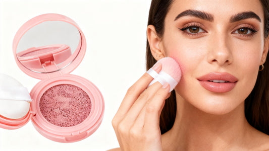 YAQINO creamy cheek mask, aerated texture, water and sweat resistant, natural finish, 3.2g, orange/pink