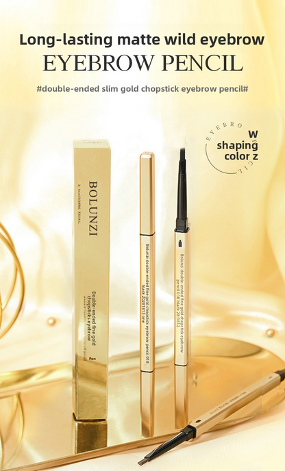Triangle Eyebrow Pencil, Ultra-Fine Machete Shape for Natural 3D Strokes, Waterproof & Sweat-Proof vs Smudged Brows, Double-Ended Design with Spoolie, 3D Sketch Effect, 5 Colors, Long-Lasting All Day
