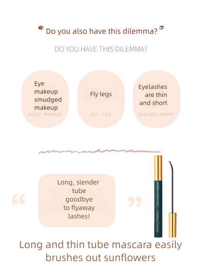 Color Mascara, Slim Brush for Extra Long & Curling Lashes, Waterproof & Sweat-Proof Formula, Smudge-Proof All-Day Wear vs Clumpy Mascara