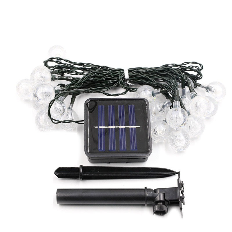 Solar Bubble String Lights Outdoor Waterproof, 8 Modes 12M/100LEDs Solar Powered Crystal Globe Fairy Lights for Garden Patio Yard Wedding Christmas Decor – Auto On/Off, IP65 Rated, Party & Holiday Lighting