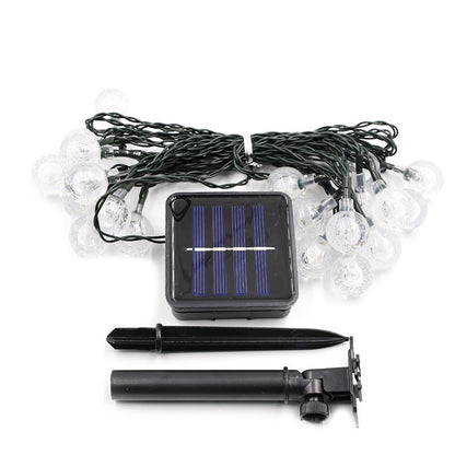 Solar Bubble String Lights Outdoor Waterproof, 8 Modes 12M/100LEDs Solar Powered Crystal Globe Fairy Lights for Garden Patio Yard Wedding Christmas Decor – Auto On/Off, IP65 Rated, Party & Holiday Lighting