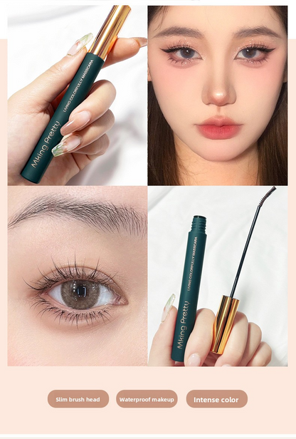 Color Mascara, Slim Brush for Extra Long & Curling Lashes, Waterproof & Sweat-Proof Formula, Smudge-Proof All-Day Wear vs Clumpy Mascara
