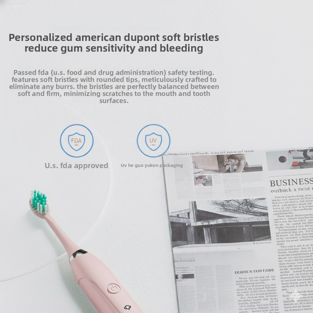 S6 Sonic Electric Toothbrush, 40,000 vibrations/min, IPX7, 5 modes, USB, fast shipping