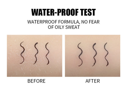 Waterproof Eyeliner Pen,YANQINA Cool Black Liquid Eyeliner,Smudge-Proof,Sweat-Resistant,Long-Lasting,Quick-Drying,Dark Black Pigment,Precision Felt Tip,1g Net,For Women & Girls Daily Makeup