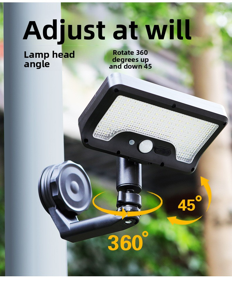 Solar Magnetic Light, Human Body Sensor, IP65 Waterproof, Super Bright, No-Drill Install, Outdoor Garden Wall Lamp