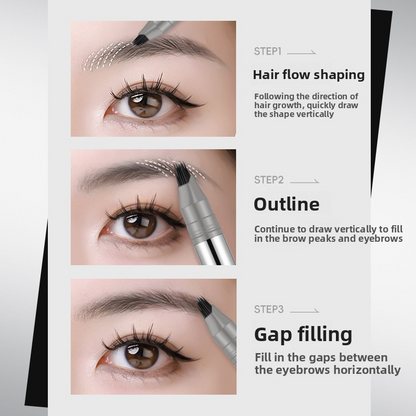 Eyebrow pencil with long-lasting waterproof distinct roots