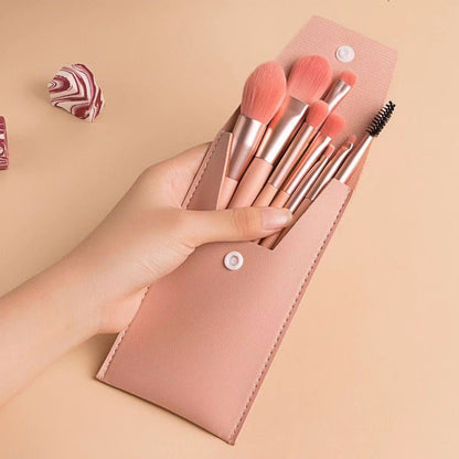 Makeup Brush Set, Premium Synthetic Foundation Brushes, Professional Powder Blush Eyeshadow Blending Tool Kit with Storage Pouch, Cruelty-Free for Beginner & Travel