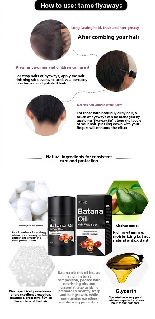 Hair combing wax with Batan Oil – nourishing and shining for your hair
