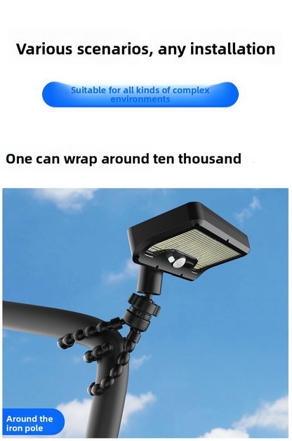 Hot Sale Octopus Solar Light, Outdoor Clip Garden Wall Street Light, Induction Waterproof IP65, Energy Saving, Auto On/Off, Brighter Than Others, Easy Install
