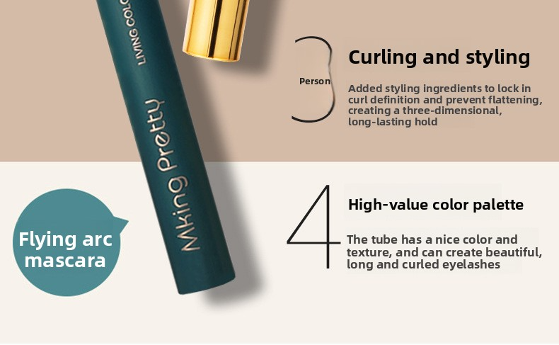 Color Mascara, Slim Brush for Extra Long & Curling Lashes, Waterproof & Sweat-Proof Formula, Smudge-Proof All-Day Wear vs Clumpy Mascara