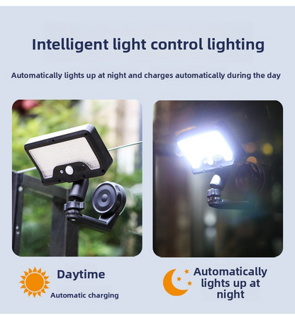 Solar Magnetic Light, Human Body Sensor, IP65 Waterproof, Super Bright, No-Drill Install, Outdoor Garden Wall Lamp