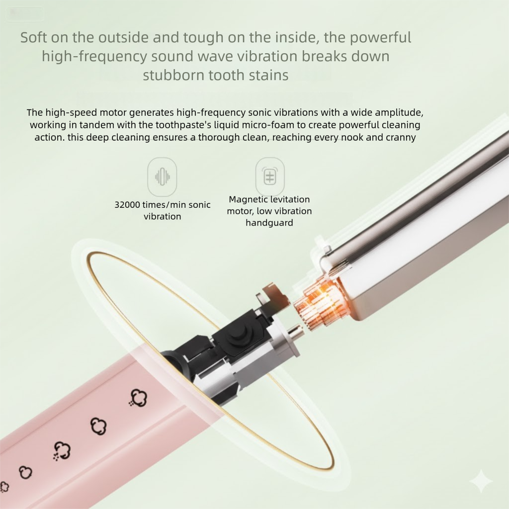 S6 Sonic Electric Toothbrush, 40,000 vibrations/min, IPX7, 5 modes, USB, fast shipping