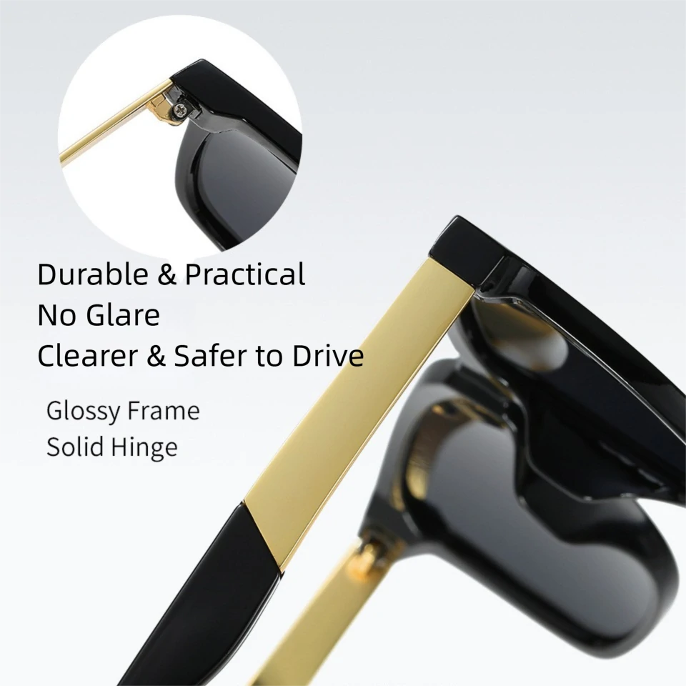 Men's Polarized Sunglasses, UV400, AntiReflex, Fishing Driving, Lightweight TR90 Frame, Aviator Design, 3 Filter Classes, Ideal Gift.