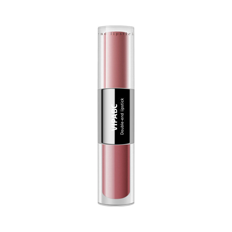 2-in-1 Double-ended Lip Glaze, Mirror Water-glossy Finish, Non-stick Cup, Plumping & Moisturizing, Long-lasting Lipstick,Red