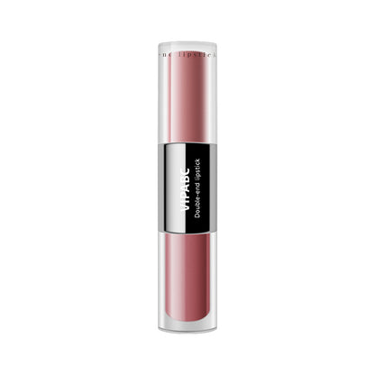 2-in-1 Double-ended Lip Glaze, Mirror Water-glossy Finish, Non-stick Cup, Plumping & Moisturizing, Long-lasting Lipstick,Red