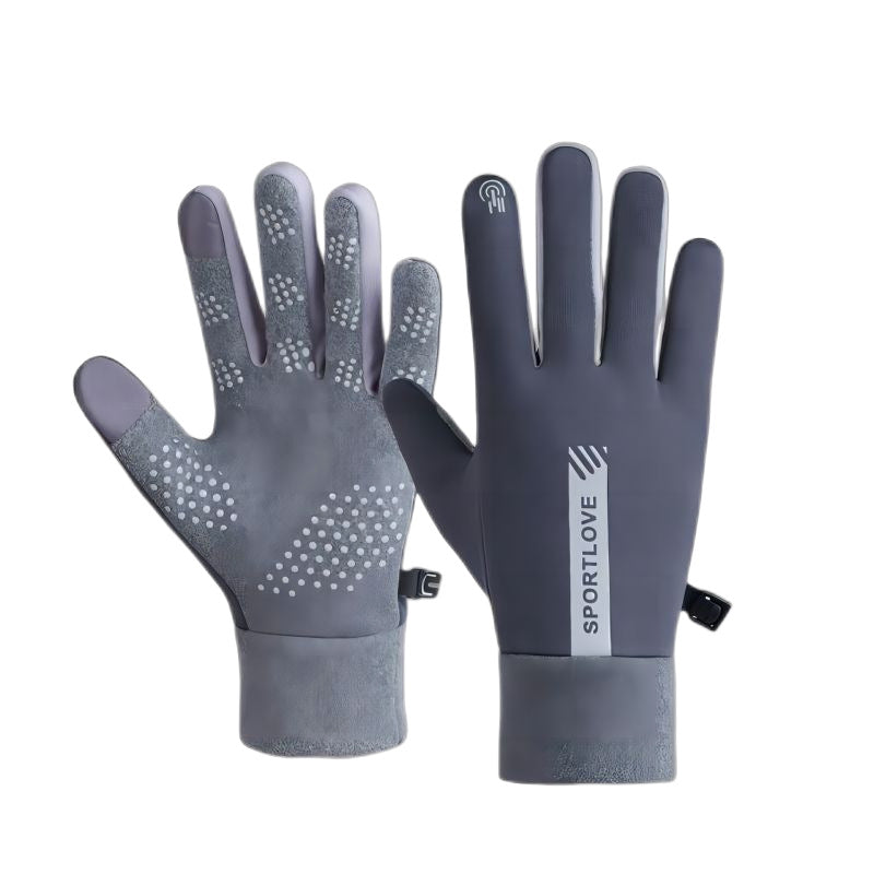 Winter Warm Fleece-Lined Touchscreen Gloves for Electric Bikes, Windproof Outdoor Cycling Gloves for Men and Women, Autumn and Winter Thermal Gloves