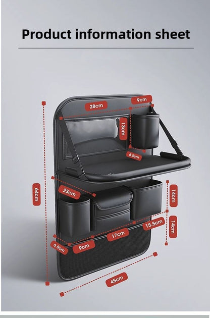 Car Seat Back Storage Rack Seat Back Organizer Bag Child Car Rear Seat Folding Table Car Small Table Portable