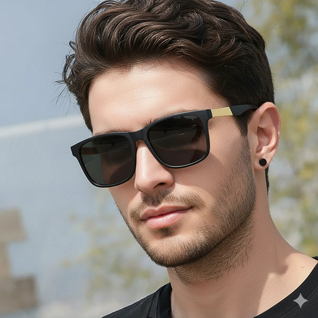 Men's Polarized Sunglasses, UV400, AntiReflex, Fishing Driving, Lightweight TR90 Frame, Aviator Design, 3 Filter Classes, Ideal Gift.