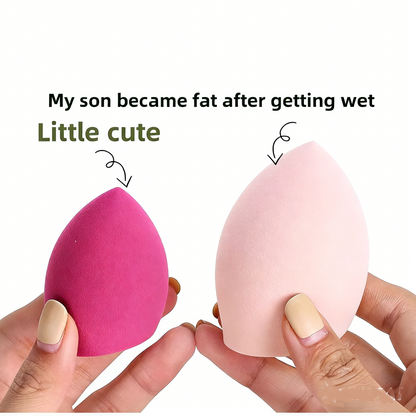 Super Soft Makeup Sponge Set, Latex-Free Beauty Blender for Flawless Foundation, Wet&Dry Dual Use, No Absorption No Crumbs, Bouncy Blend vs Brush Streaks, 4pcs Travel Box, Pink
