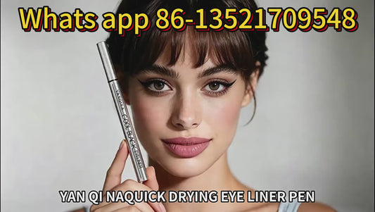 Waterproof Eyeliner Pen,YANQINA Cool Black Liquid Eyeliner,Smudge-Proof,Sweat-Resistant,Long-Lasting,Quick-Drying,Dark Black Pigment,Precision Felt Tip,1g Net,For Women & Girls Daily Makeup